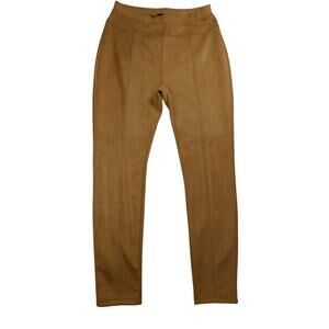 Coco + Carmen Leggings Mustard Yellow Suede-Like Stretch NWT Womens S/M